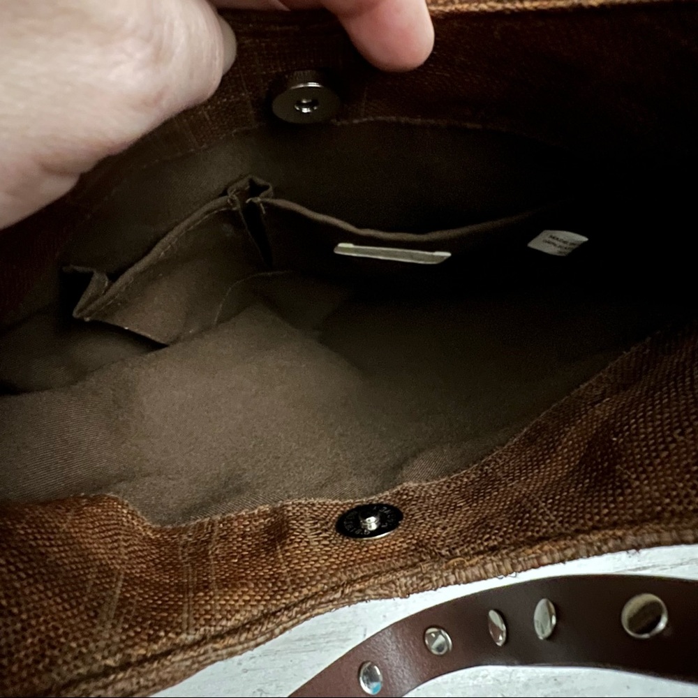 Kate Landry Natural Straw Woven and Beaded Top Handle Shoulder Bag - Picture 8 of 16